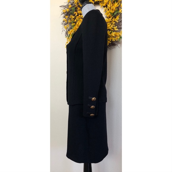 ST. JOHN BASICS SANTANA KNIT SKIRT JACKET SUIT - Picture 3 of 8